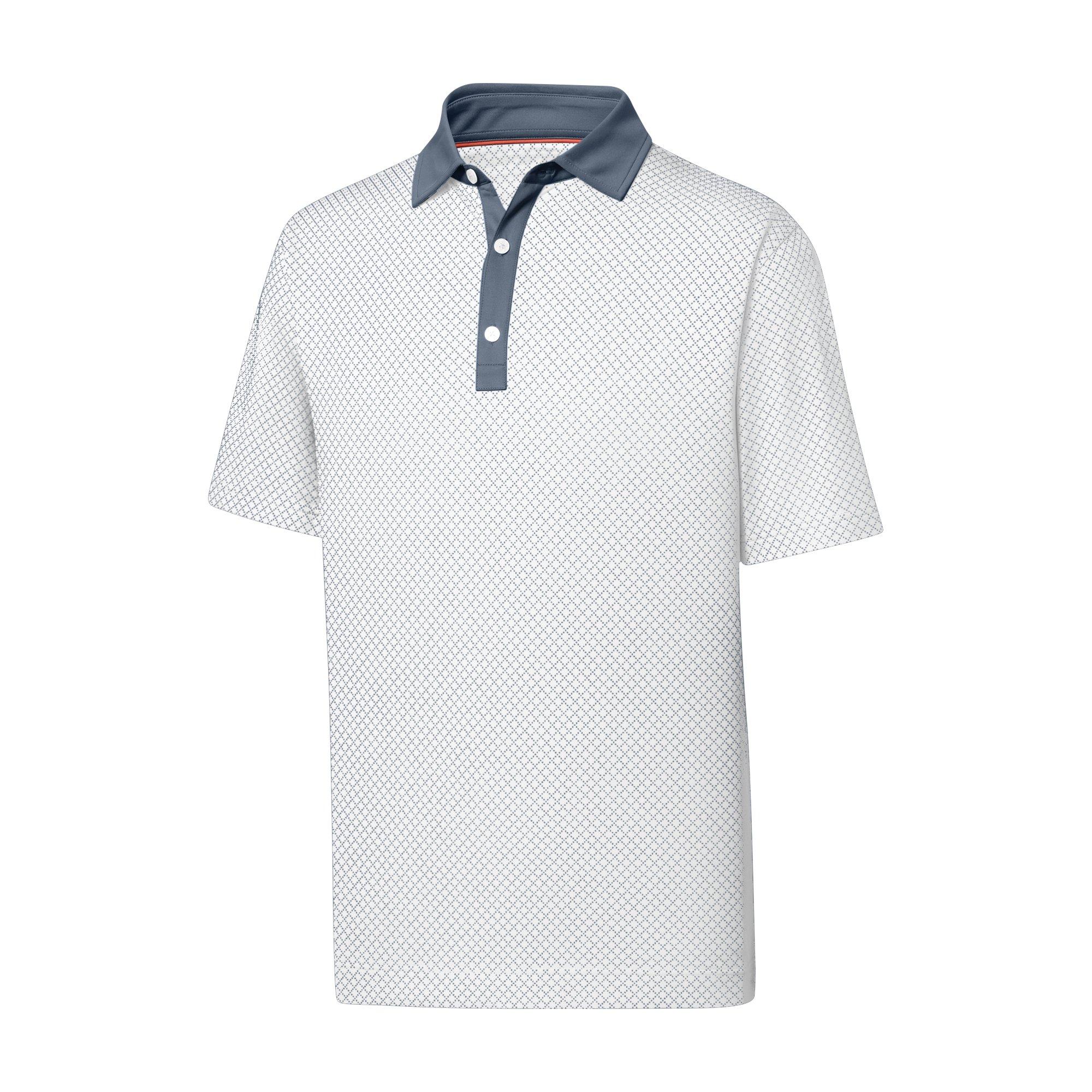 Men s Diamond Dot Print Lisle Short Sleeve Polo FOOTJOY Shirts Polos Men s Golf Town Limited